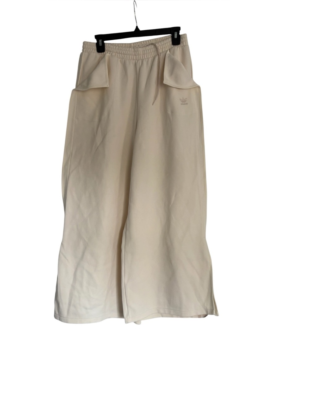 adidas Cream Wide-Leg sweat pants with Pockets